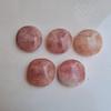 2Pcs Set Rose Quartz Palm Stone Crystal - Rose Quartz Palmstone Natural Chakra Therapy Polished Healing Crystal Oval Pocket Worry Stone Gemstone for Anxiety Stress Relief view 4