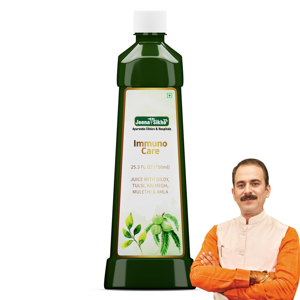 Jeena Sikho Immuno Care Giloy Juice Tulsi, Kalmegh Mulethi Amla Natural Juice, 750ml