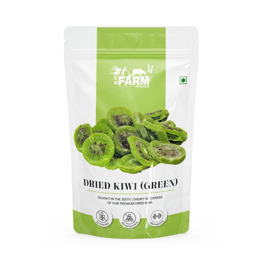 ZEN FARM NATURAAL Dried Kiwi (Green) 250Gm Wholesome and Natural Kiwi | Plant Based Protein | Rich in Vitamins & Minerals | 100% Natural & No Artificial Colors Gluten Free