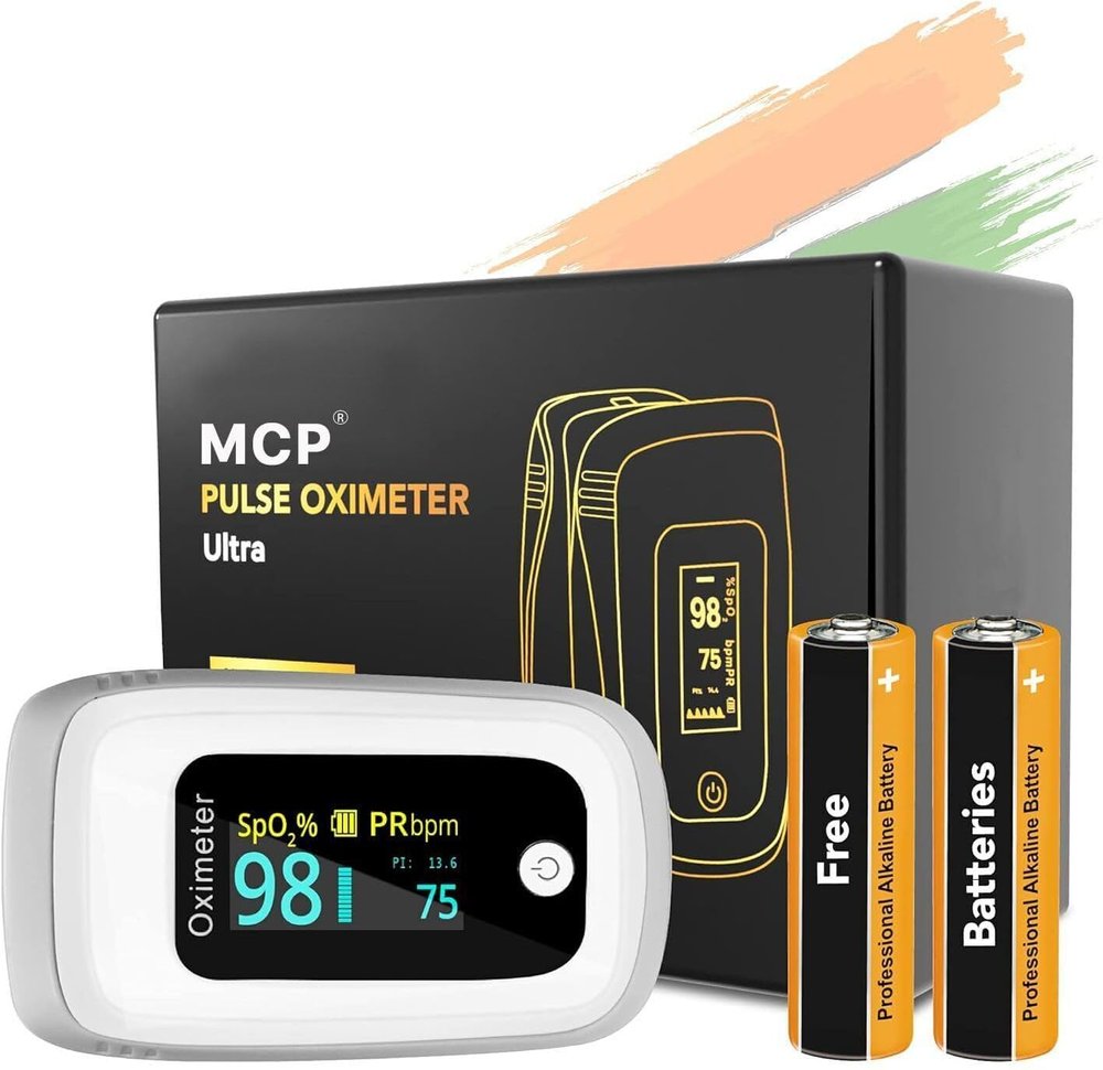 MCP BM2000A OLED Pulse Oximeter with Oxygen Saturation Monitor, Heart Rate, PI and Low Oxygen Alarm Function