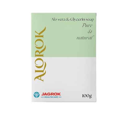 Alorok Glycerine soap with Tulsi, Neem for Skin| For All Skin Types| 100g