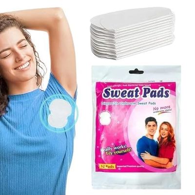 AVMPHD Deodorant Armpit Patch,Underarm Sweat Pad Unisex Sweat Absorbing Underarm Pad for Men and Women Odor Control, Discreet Pads, for All-Day Comfort Pads for Men & Women (pack of 10)
