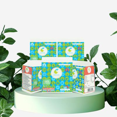 Century 1 Ply 100% Virgin Pulp Tissue Paper Napkins| Highly Absorbent & Chemical Free Serving Napkins 100 Pulls- 23x23 cm (Pack of 6)