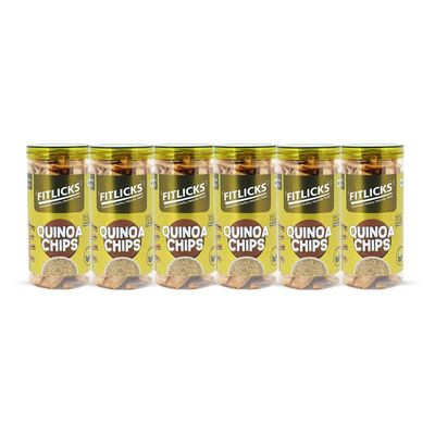 FITLICKS Backed Quinoa Chips - 150g Each | Crunchy Healthy Snacks for Kids & Adults | Natural Ingredients & Gluten Free | Protein & Fiber Rich | No Artificial Preservatives | Palm Oil-Free (Pack of 6)