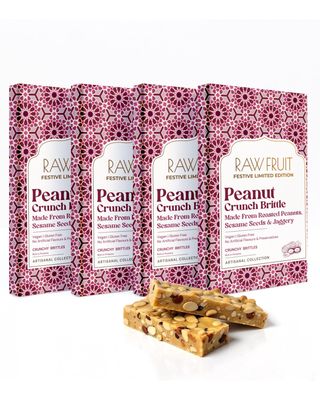 HyperFoods Peanut Crunch Brittle Pack of 4 Chikki Energy Bites Pack Peanut Chikki Combo Delicious & Crunchy Peanut Bar Peanut Butter Chikki Healthy Bar Pack