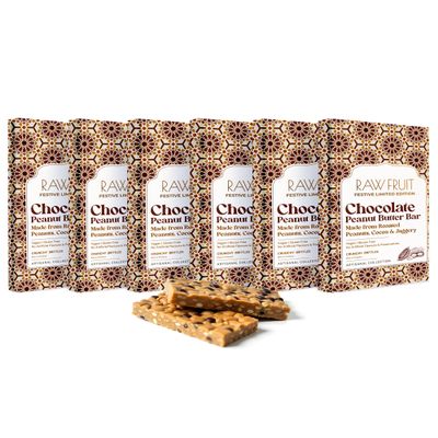 HyperFoods Valentine Gift Chocolate Peanut Brittle Pack of 6 Chikki Combo Energy Bites Pack Healthy Bar Pack Delicious & Crunchy Peanut Bar