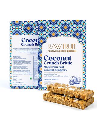 HyperFoods Coconut Crunch Brittle Healthy Bar Pack Energy Bites Chikki Coconut Bar coconut Brittle Delicious & Crunchy Bar