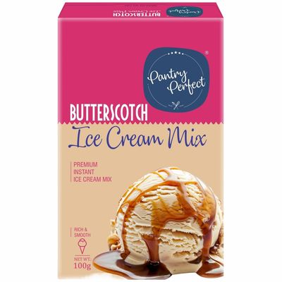 Pantry Perfect Butterscotch Ice Cream Mix (100g) I Quick, Easy and Delicious Summer Treat Ready Mix, No Preservatives, No Hassle I Rich & Smooth I Easy to Prepare