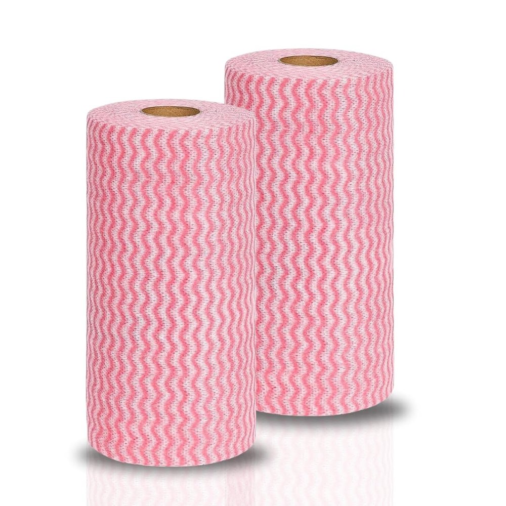 ASHVIK STUFFS Reusable Cleaning Wipe, Household &Kitchen Towels,Disposable Cleaning Cloth, Dish Cloth Dish Towels Dish Rags Reusable Kitchen Paper Towels, Wash Towels, 2 Rolls of 50 Sheets