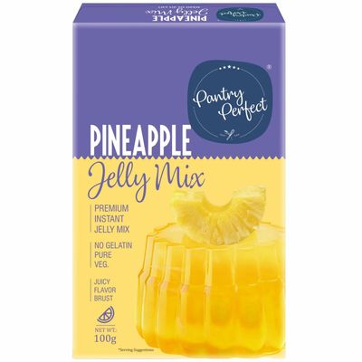 Pantry Perfect Pineapple Jelly Mix (100g) I Instant Jelly Mix I Crystal Jelly I No Gelatin I Easy to Prepare I Used for Desserts, Beverages
