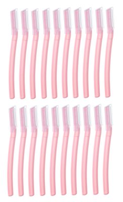 Face & Eyebrow Razor for Women Facial Hair with Dual Blade Head | German Blades | Easy Shaping and Shaving | Reusable Up To 5 Times | Durable and Rust Free Blades Set of (20)