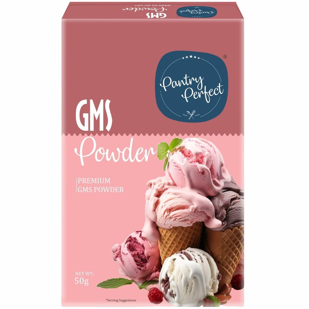 Pantry Perfect GMS Powder (50g) I (Glycerol Monostearate) I To Prepare Soft, Smooth and Creamy, Instant Cake Premixes and Ice Creams