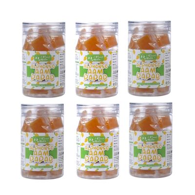 Mango Fruit Candy, 100% Natural, Premium Alphonso Mango Fruit Bar, Pack of Multiple (6)