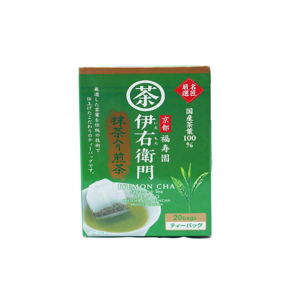 UJInoTSUYU Iyemon Premium Matcha Blend Sencha (Master's Choice) Teabags | Premium Green Tea Grown In Uji Kyoto | Imported From Japan |2Gmx20 Teabags (40g)