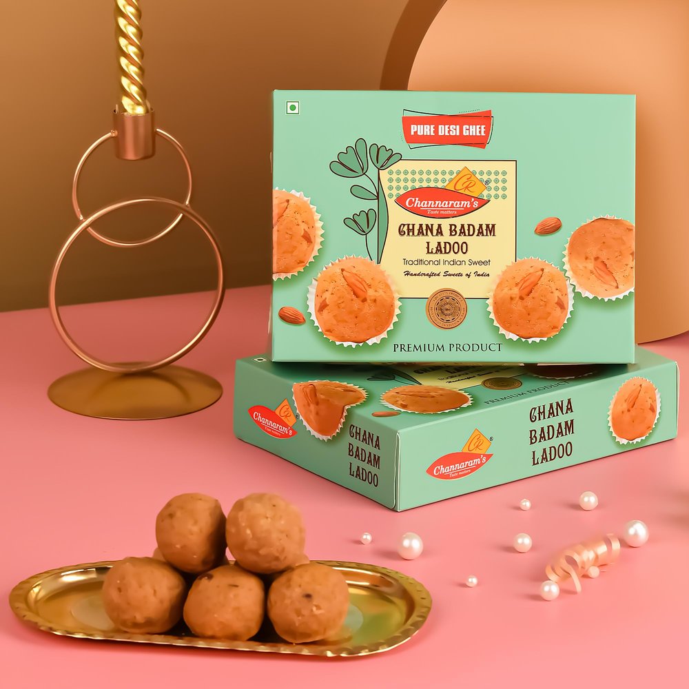 Channaram's Chana Badam Ladoo,Traditional Indian Sweet 400 gm