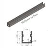 Abaj Lighting (10x12mm) LED Strip Light 1Meter Aluminium Rectangular Surface Profile Light Channels with Diffused Cover, End Caps and Mounting Clips Without LED Straight Linear - Pack of 3 view 2