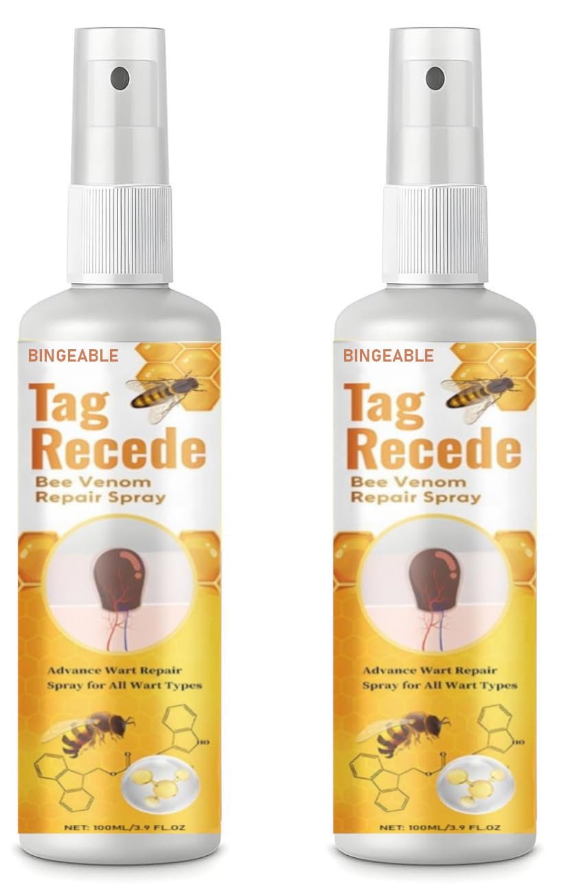 Bee Venom Skin Tag Remover Spray 200ml | Fast & Safe Skin Tag Removal Solution (100ml X Pack of 2)