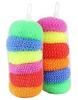 Diktmark Cleaning Nylon Scrub Pads Non-Stick Cookware Utensils Juna for Dish Wash Cleaning Non-Stick Plastic Round Scrubber for Kitchen Bartan, Assorted Colours (Pack of 12) view 2