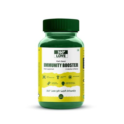 360 Love Plant - Based Immunity Booster with 24 Natural Extracts - 60 Veg Capsules For Super Immunity | Supports Respiratory Health & Improves Gut Health