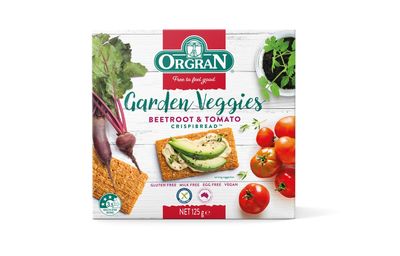 Orgran Garden Veggies Beetroot and Tomato Crispbread 125g