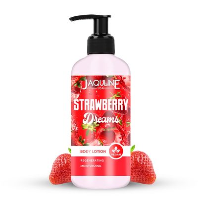 JAQULINE USA Body Lotion for Men and Women | Tones and Soothes Skin | Provides Intense Nourishment | Suitable for All Skin Types | Strawberry Dreams,250ml