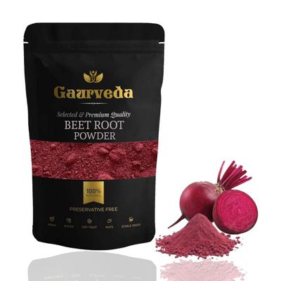 GAURVEDA Beetroot Powder (100 Grams) For Face, Skin & Hair - 100% Pure & Natural High Antioxidants - Boost Energy