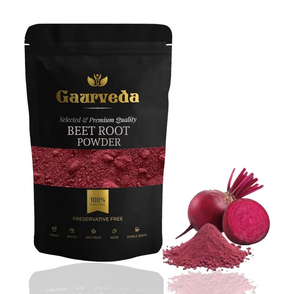 GAURVEDA Beetroot Powder (100 Grams) For Face, Skin & Hair - 100% Pure & Natural High Antioxidants - Boost Energy