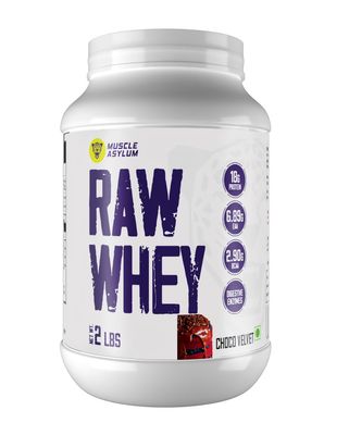 Asylum Raw Whey Protein Concentrate | 900g/2lbs, 26.5 Servings | Choco Velvet | With Genuine Lab Reports | Muscle Building & Recovery | Increased Muscle and Strength | 18g Protein, 2.90G BCAA