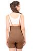 Dermapress HIGH Waisted Panty up to Mid-Thigh | Micropoly Fabric | Abdomen and Thighs Liposuction Recovery Garment | Shapewear | Tummy Tucker | Thigh-Sculpting Innovation | (Brown, L) view 2