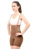 Dermapress HIGH Waisted Panty up to Mid-Thigh | Micropoly Fabric | Abdomen and Thighs Liposuction Recovery Garment | Shapewear | Tummy Tucker | Thigh-Sculpting Innovation | (Brown, L) view 3