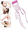 Doville 6Pcs Stainless Steel Blade Platinum Coated Single Edged Razor Disposable Body Shaving Bikini Razor White & Pink Color view 3