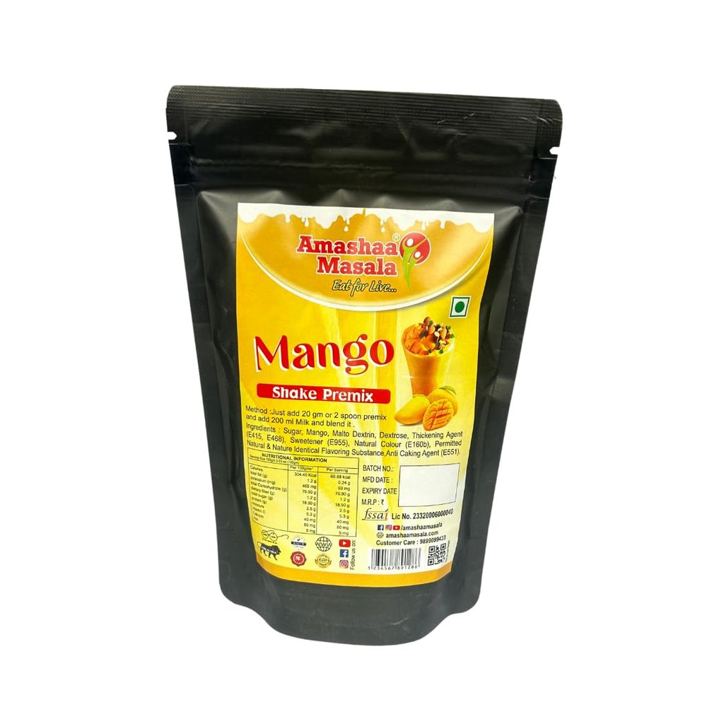 AMASHAA MASALA - Mango shake instant mix - 250gm | Best Premix | Instant Drink | Ready To drink | mago shake | instant shake | instant drink