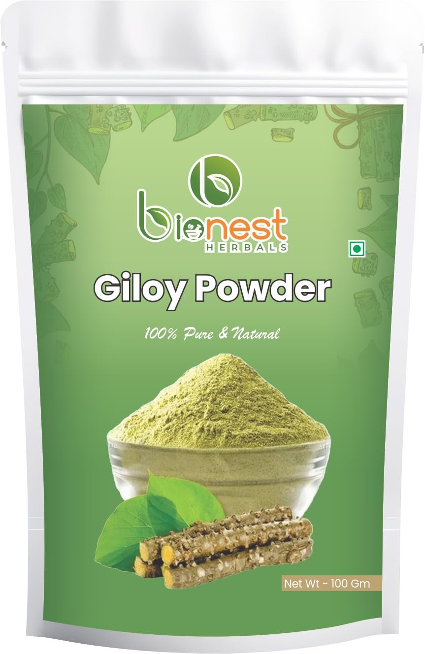 Bionest Herbals Giloy Powder - 100 gm | Tinospora Cordifolia | Guduchi | Amrutha Balli | Immunity Booster & Anti-inflammatory | Fights Fever