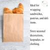 GLOBEADO Brown Paper Cover(40GSM) - Fold Top Eco Friendly Food Grade Paper Bags For Packing Carry Bags Grocery, Take Away Craft Paper Multiple Size (8.25 X 9 INCHES, 100, count) view 3