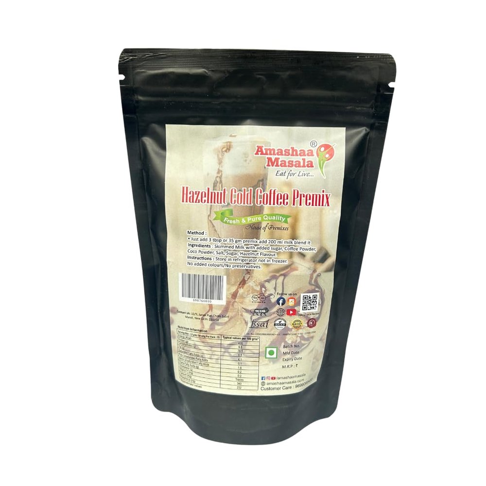 AMASHAA MASALA - Hazelnut Coffee instant mix - 250gm | Best Premix | Instant Drink | Ready To drink | Hazelnut coffee | instant coffee | instant drink