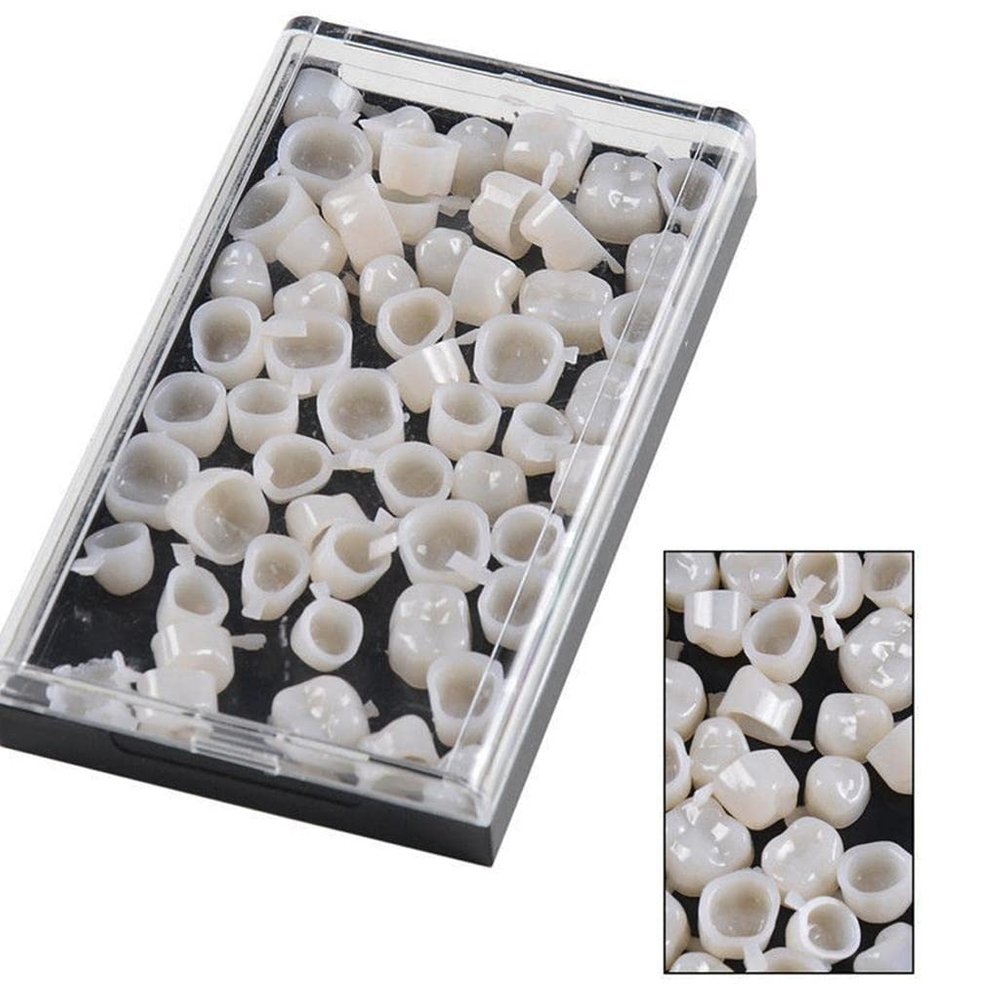 NavaFresh Basics 50 Pieces Dental Temporary Crown Veneers Molar Resin Teeth