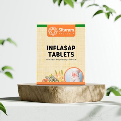 Sitaram Ayurveda Inflasap | Ayurvedic Joint & Inflammation Support with Rasna, Bala, Devadaru & Glucosamine Sulfate | Supports Mobility & Comfort | 50 Tablets