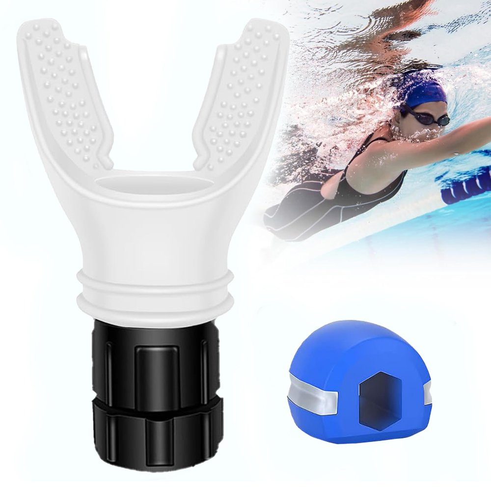 Refize Lung Trainer & Jaw Exerciser | Breathing & Fitness Equipment for Gym & Running | Easy-to-Clean | Enhance Respiratory Strength & Sports Fitness | for Men & Women. (White)