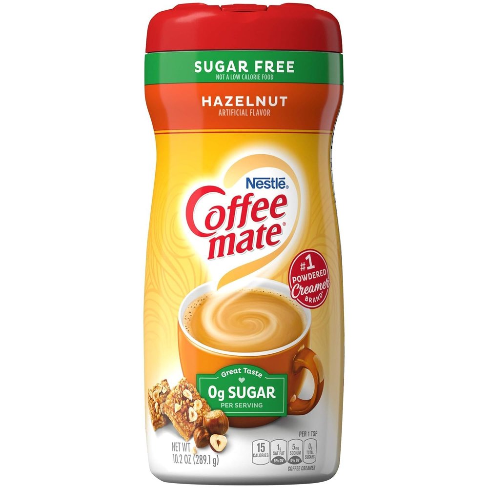 Coffee-mates Sugar Free Hazelnut, Powder Coffee Creamer 10.2 Ounce 289g (Imported)