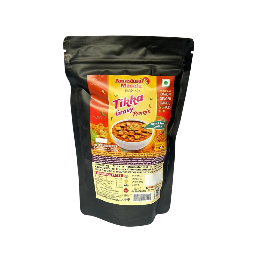 Amashaa Masala Tikka Gravy Premix | Gravy | Marination premix | chicken | Gravy | Chicken tikka marination (250gm)