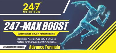 247 NUTRITION Max Boost Capsules | Supercharge Athletic Performance | Extreme Energy Supplement for Running, Cycling and Swimming | Recovery Supplement (60 Capsules)