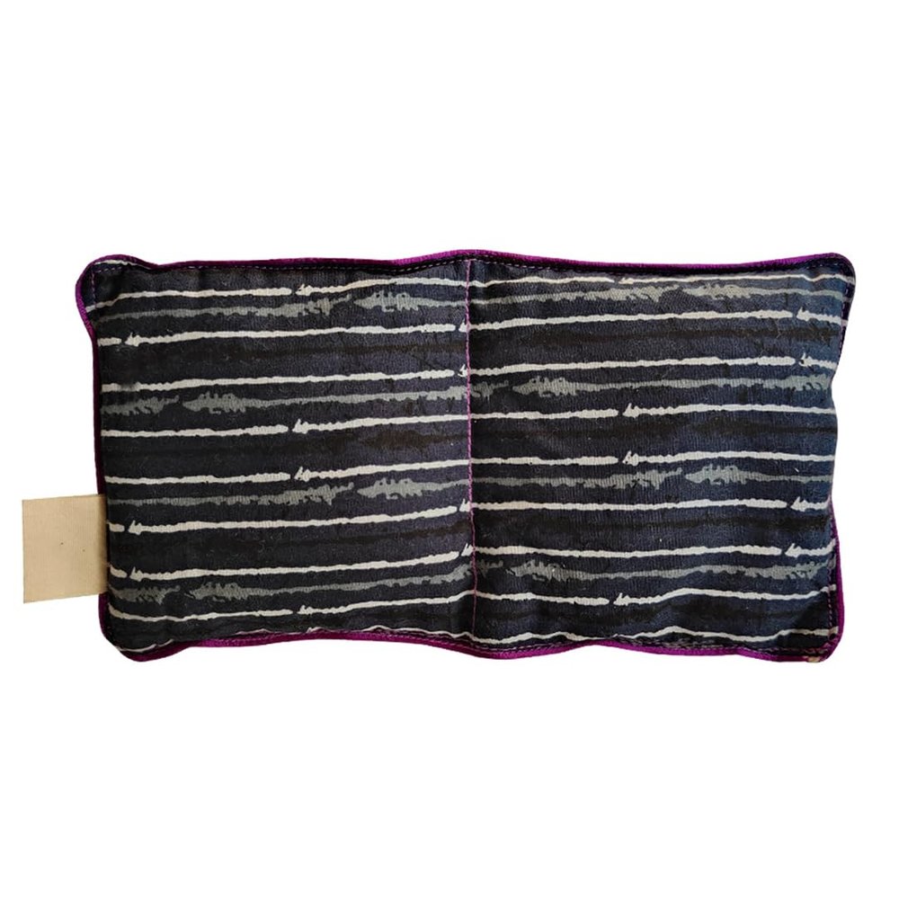 SochGreen Herbal Reusable Hot & Cold Cotton Bag for Period Pain Relief | Multipurpose, Natural & Organic | Muscle Relief for Neck, Back, Shoulders, Waist & Arms | 5 x 10 Inches, Pack of 1 (Purple stripes)
