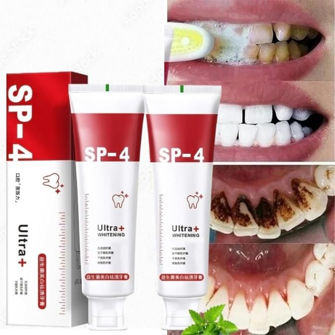 Bendist Export SP 4 Ultra Whitening Toothpaste, Teeth Cleaner, Advanced Whitening Formula for Stain Removal-50gm (Pack_2)