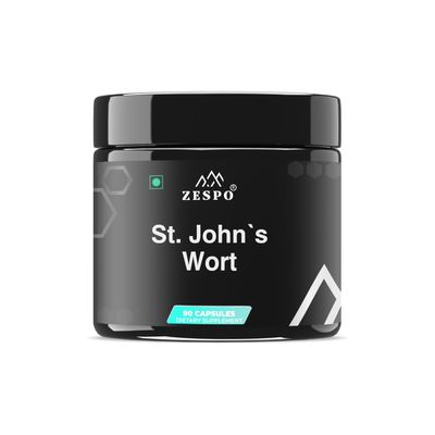 Zespo St. Johns Wort 530mg  Plant-Based Capsules for Mood, Stress & Emotional Balance  Vegan, Gluten-Free & Non-GMO  90 Count