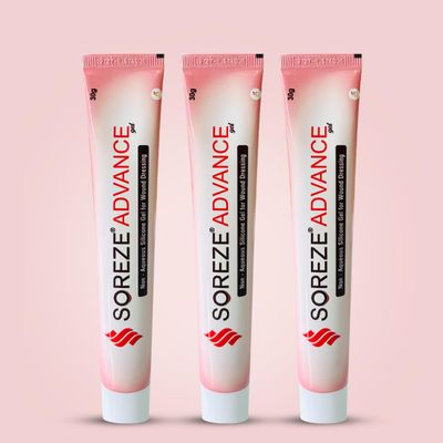 Amaterasu Soreze Advance Gel | 30gm | Advanced Bedsore Treatment By Combining Silicone Technology With Natural Herbs | Pack of 3