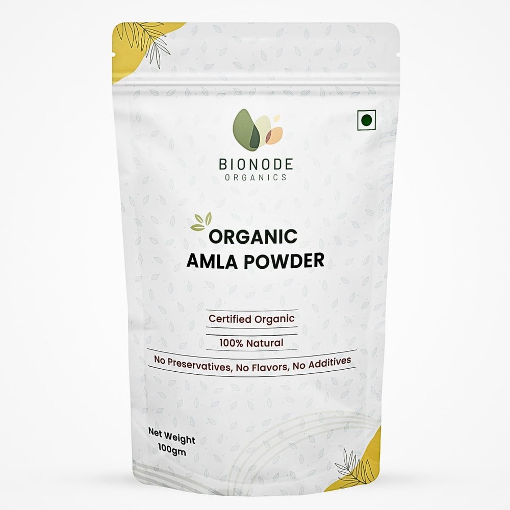 Bionode Organics Certified Organic Amla Powder  Rich in Vitamin C | Antioxidant Support | Enhances | No Chemicals or Preservatives | 100g x 2 Pack
