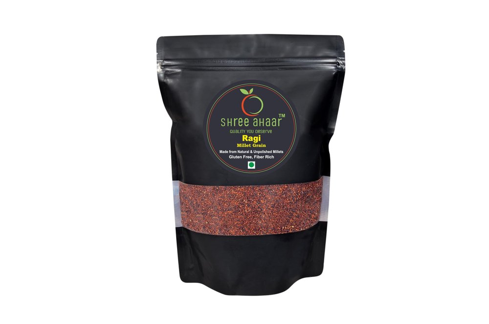Shree Ahaar 100% Natural Whole Grain Ragi Millet | Kodra| Mandia | Nachni Gluten-free & Unpolished Millet 1 KG pack.