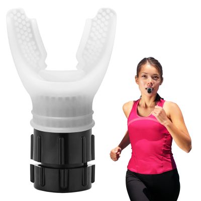 Wowobjects Lung Capacity Training Device, Adjustable Resistance Lung Exerciser & Expander for Enhanced Vital Capacity, Breathing Fitness Device | White