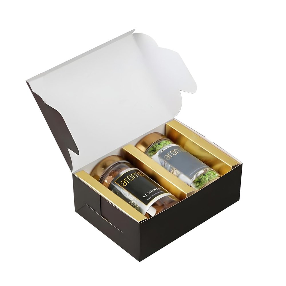 Arome Premium Mini Marble Dry Fruit Gift Box 200 gm Containing Barbeque Almonds & Paan Masala Raisins Perfect for Snacking (Brown)