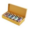 arome Premium Set of 5 Mini Treasure Dry Fruit Gift Box 550 gm Containing Sriracha Almonds Chilli Garlic Cashews Blueberry Raisins Saffron Pistachios and Nutty Berry Seeds (Yellow) view 4